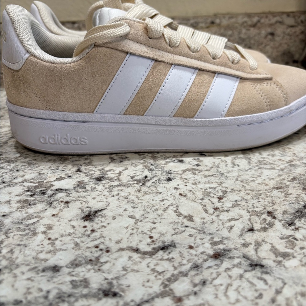 adidas Women's Cream and White Athletic Shoes